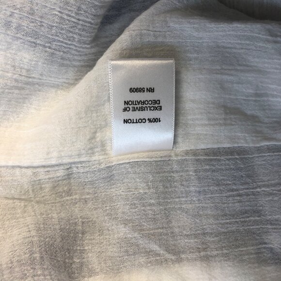 Gianni Bini Tunic Womens Size Large White Blue Embroidered Peasant Top Cover Up - Picture 6 of 8